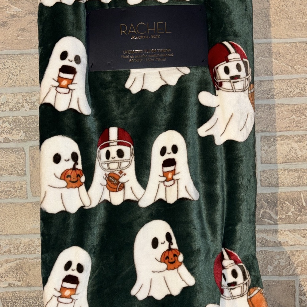 Rachel Roy Green Ghost Football Throw